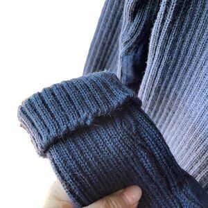 Vintage Citadel Made in England 100% Wool Form Fitting Epletes Long Sleeve VNeck